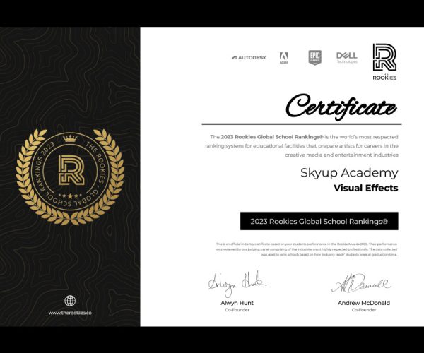 Certificate the rookies visual effects