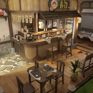 sushi bar render